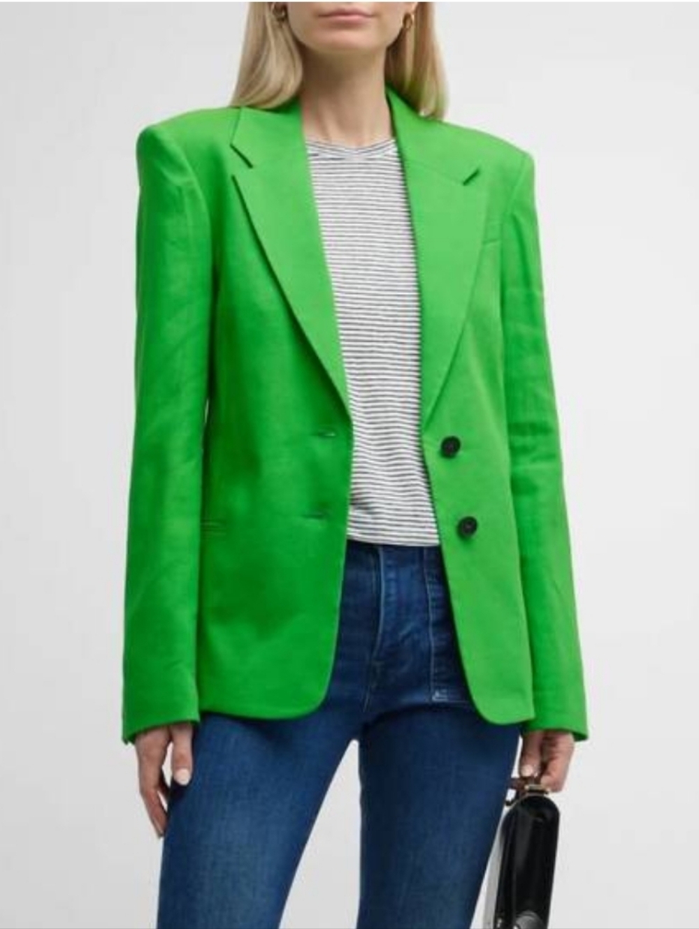 FRAME | The Femme Blazer in Bright Peridot Green Size 2